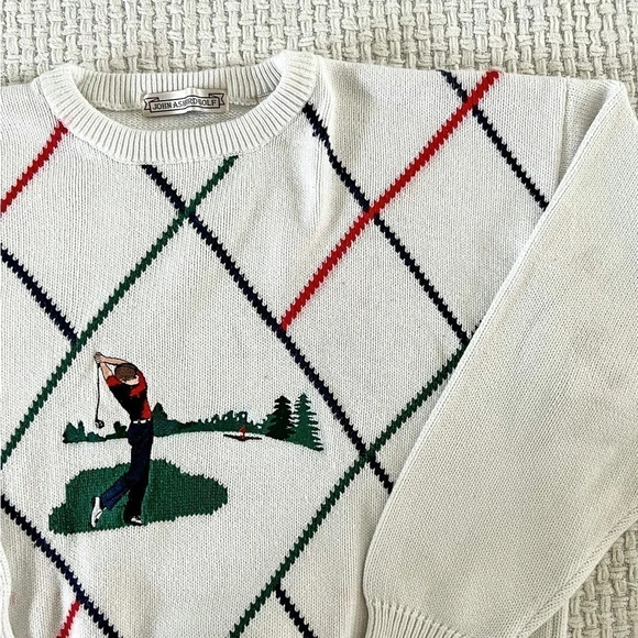 VINTAGE Knit Multicolored Chunky Sweater - Picture 2 of 4